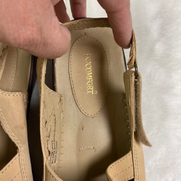 I Love Comfort Aylwin Leather Slingback Hook‎ and Loop Sandals, size 8.5 - Picture 12 of 13